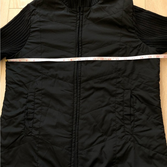 Denver Hayes Running Puffer Jacket with Ribbed Sleeves in Black Size L - Picture 8 of 12